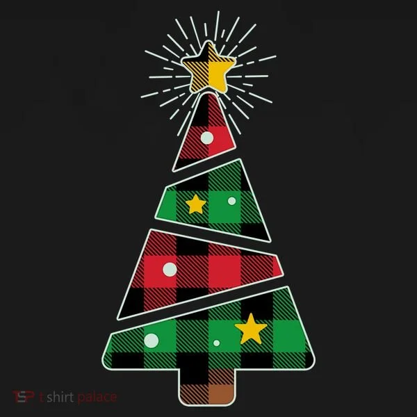 Christmas Multi Plaid Tree Doggie Tank