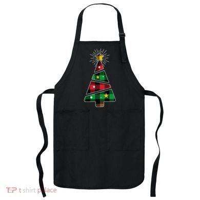 Christmas Multi Plaid Tree Apron