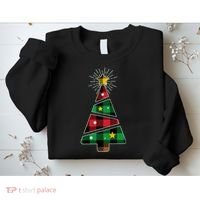 Christmas Multi Plaid Tree Sweatshirt thumb 2
