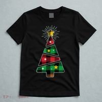 Christmas Multi Plaid Tree T-Shirt thumb 5