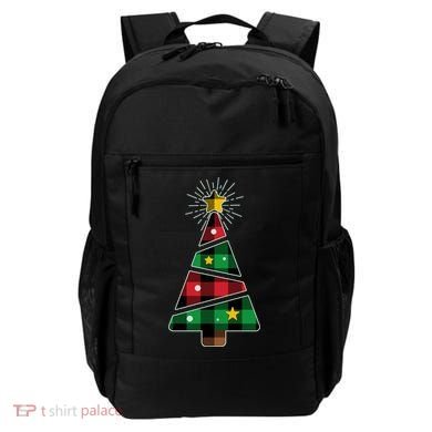 Christmas Multi Plaid Tree Backpack