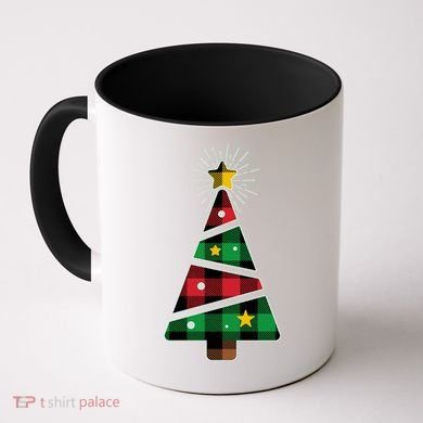 Christmas Multi Plaid Tree Coffee Mug