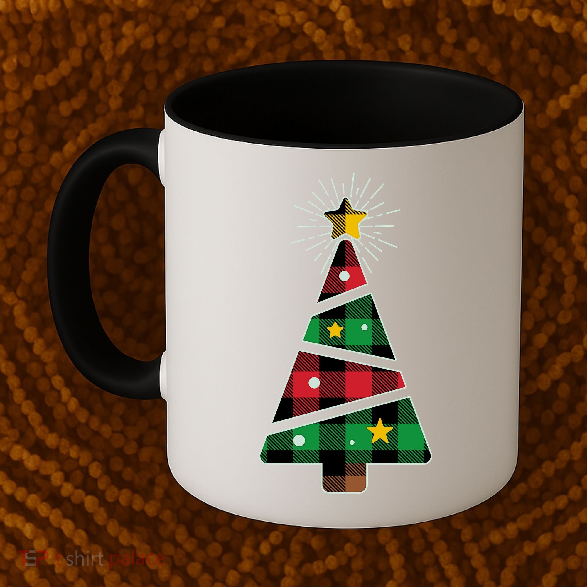 Christmas Multi Plaid Tree Coffee Mug