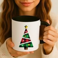 Christmas Multi Plaid Tree Coffee Mug thumb 3