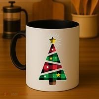 Christmas Multi Plaid Tree Coffee Mug thumb 4