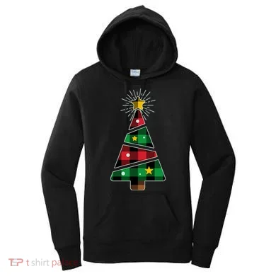 Christmas Multi Plaid Tree Women's Hoodie
