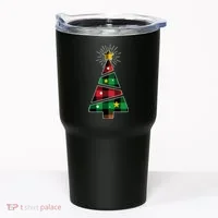 Christmas Multi Plaid Tree Tumbler thumb 0