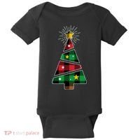 Christmas Multi Plaid Tree Baby Bodysuit thumb 0