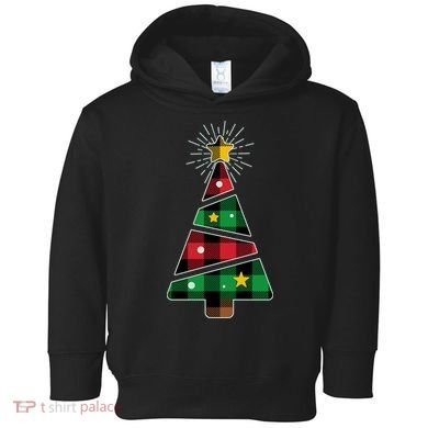 Christmas Multi Plaid Tree Toddler Hoodie