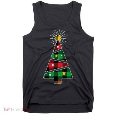 Christmas Multi Plaid Tree Tank Top