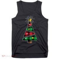 Christmas Multi Plaid Tree Tank Top thumb 0