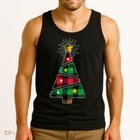 Christmas Multi Plaid Tree Tank Top thumb 3
