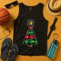 Christmas Multi Plaid Tree Tank Top thumb 4