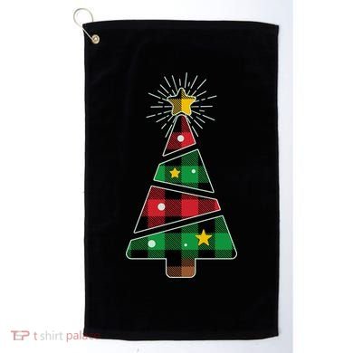 Christmas Multi Plaid Tree Golf Towel