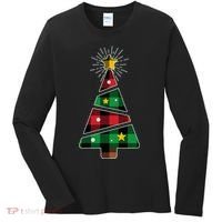 Christmas Multi Plaid Tree Women's Long Sleeve Shirt thumb 0