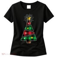 Christmas Multi Plaid Tree Women's T-Shirt thumb 0