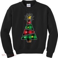 Christmas Multi Plaid Tree Kids Sweatshirt thumb 0