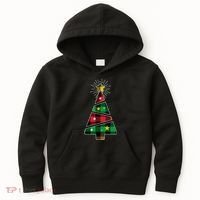 Christmas Multi Plaid Tree Kids Hoodie thumb 0