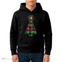 Christmas Multi Plaid Tree Kids Hoodie thumb 4
