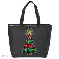 Christmas Multi Plaid Tree Tote Bag thumb 0