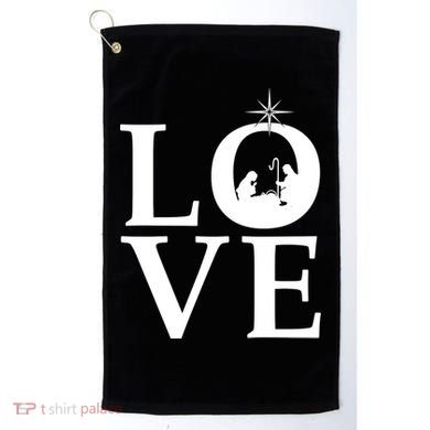 Christmas Nativity LOVE Golf Towel