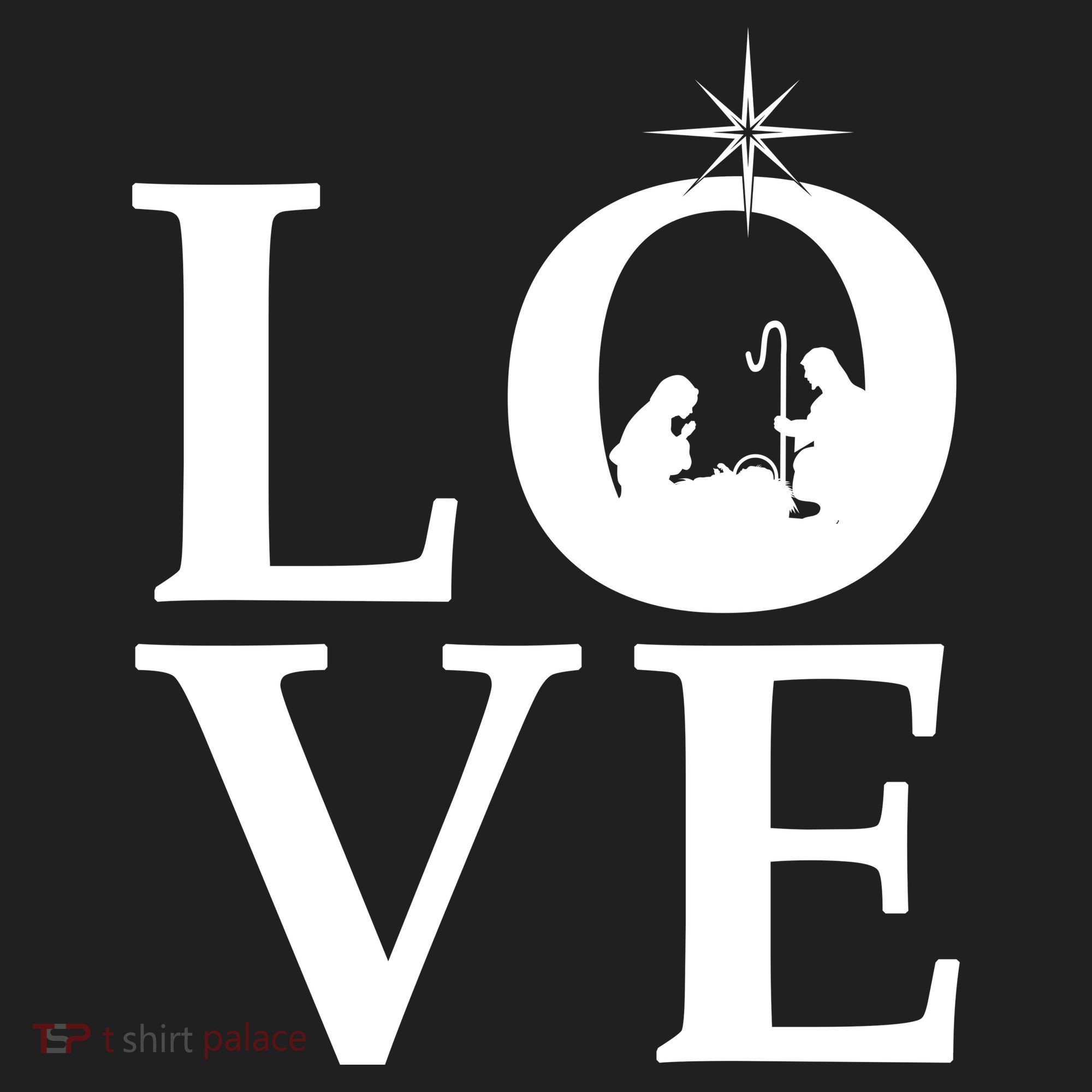 Christmas Nativity LOVE Golf Towel