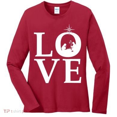 Christmas Nativity LOVE Women's Long Sleeve Shirt
