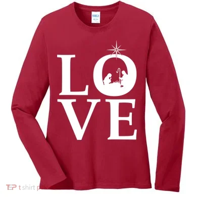 Christmas Nativity LOVE Women's Long Sleeve Shirt