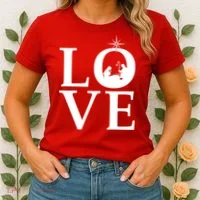 Christmas Nativity LOVE Women's T-Shirt thumb 2