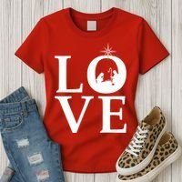 Christmas Nativity LOVE Women's T-Shirt thumb 3