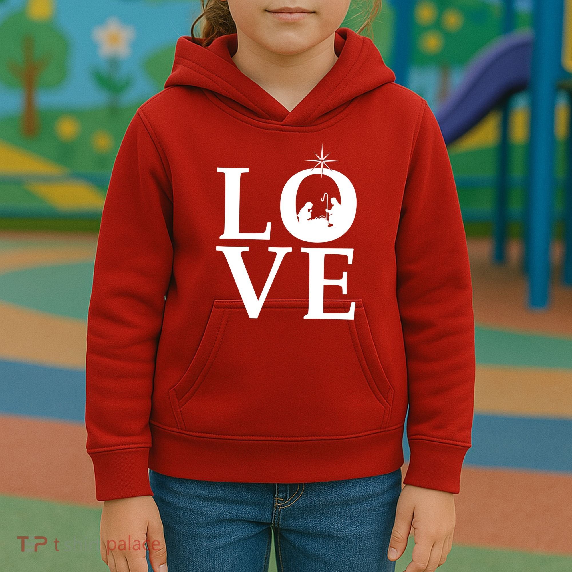Christmas Nativity LOVE Kids Hoodie