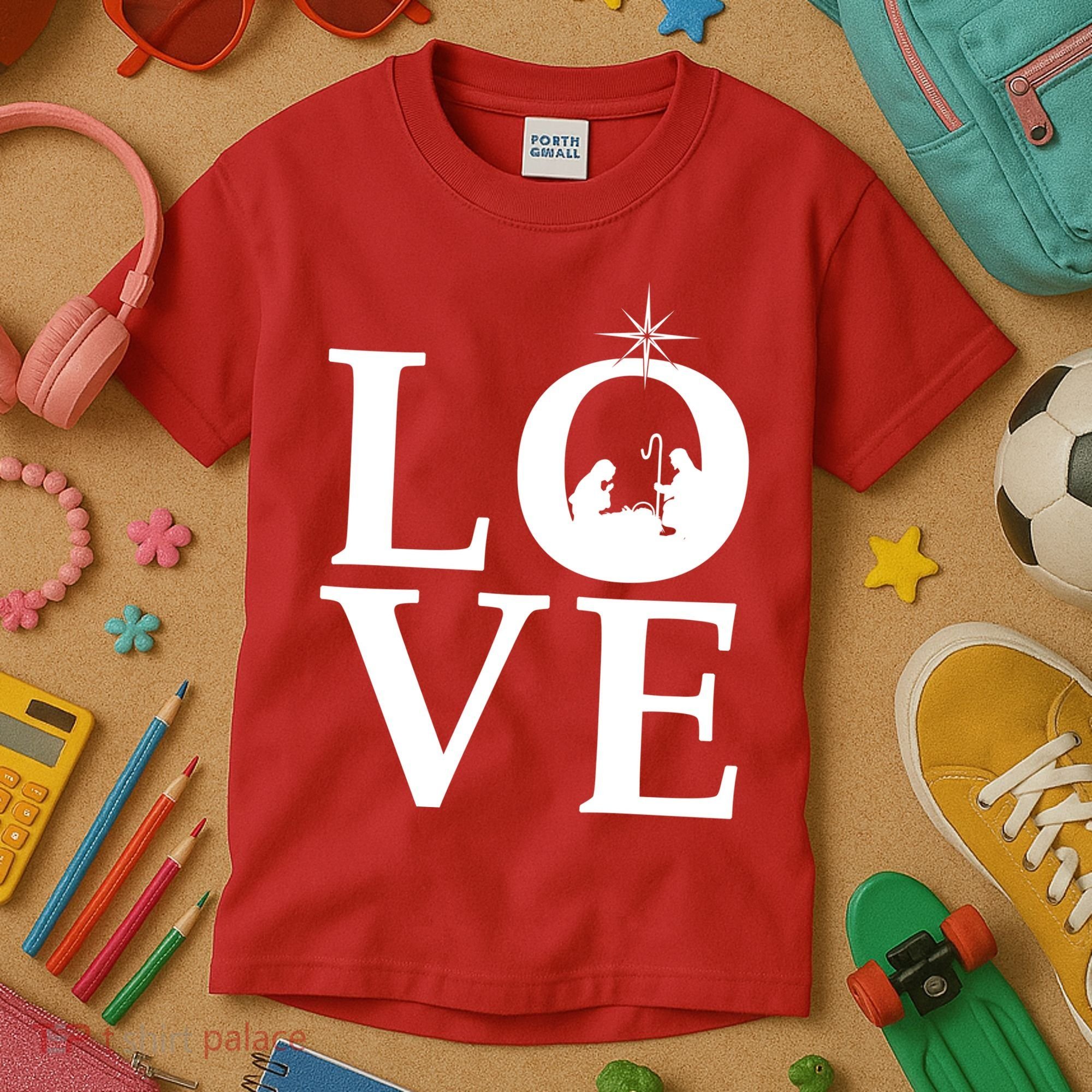 Christmas Nativity LOVE Kids T-Shirt