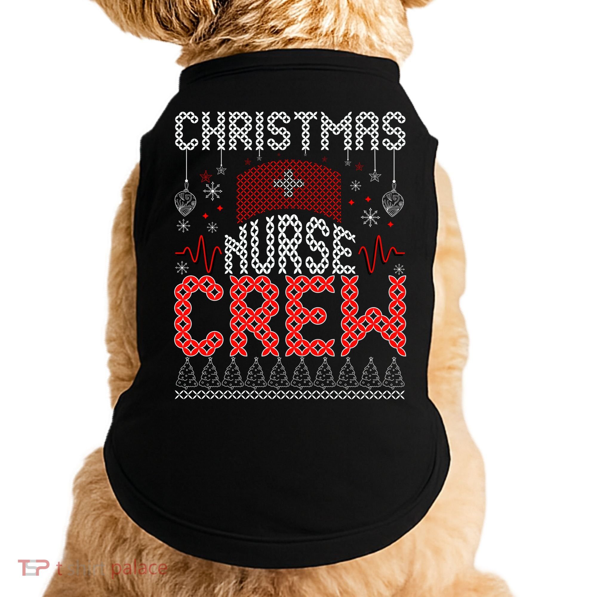 Christmas Nurse Crew Ugly Christmas Sweater RN Doggie Tank
