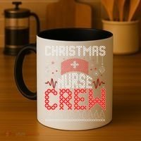 Christmas Nurse Crew Ugly Christmas Sweater RN Coffee Mug thumb 4