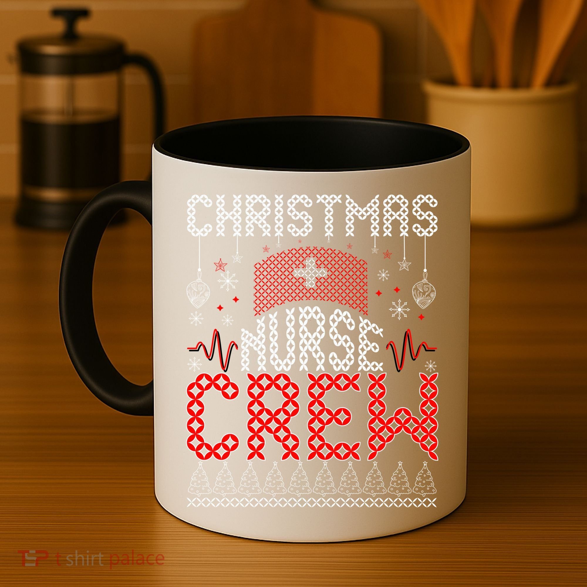 Christmas Nurse Crew Ugly Christmas Sweater RN Coffee Mug