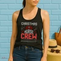 Christmas Nurse Crew Ugly Christmas Sweater RN Women's Tank Top thumb 2