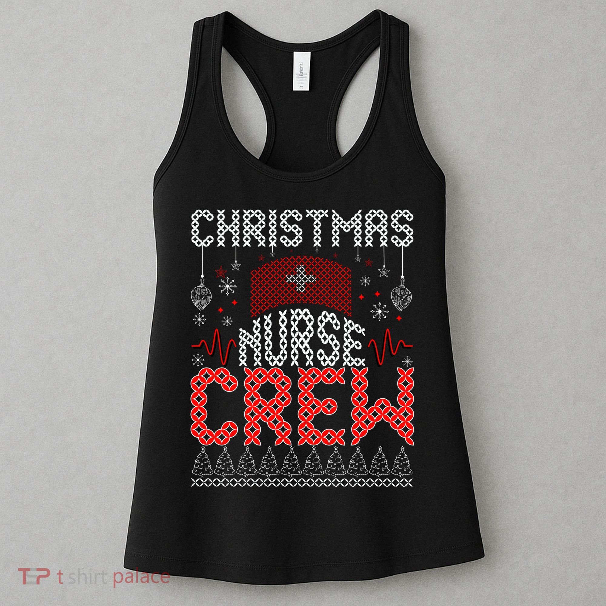 Christmas Nurse Crew Ugly Christmas Sweater RN Women's Tank Top