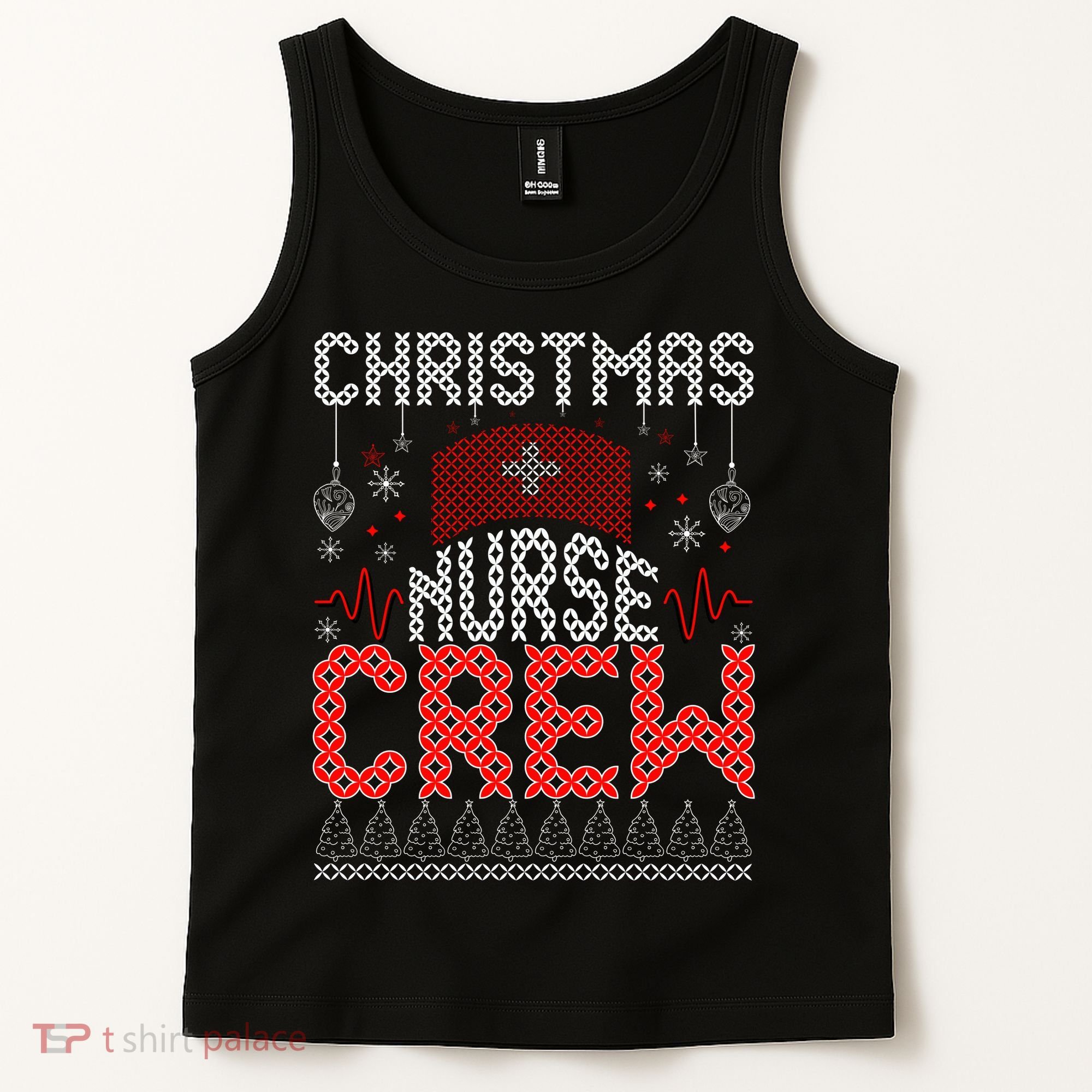 Christmas Nurse Crew Ugly Christmas Sweater RN Tank Top