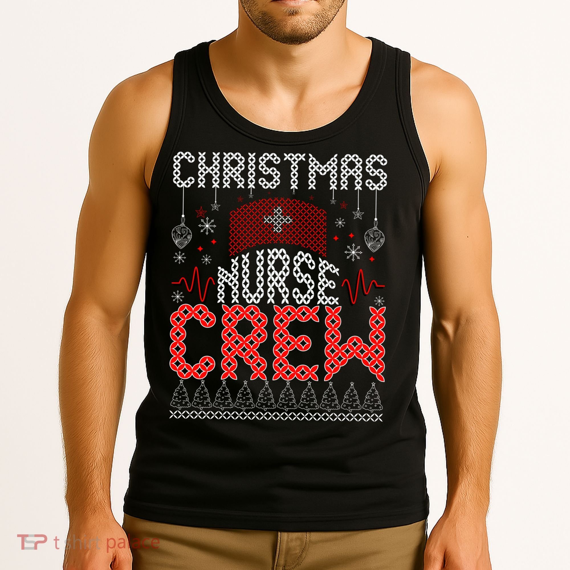 Christmas Nurse Crew Ugly Christmas Sweater RN Tank Top