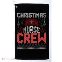 Christmas Nurse Crew Ugly Christmas Sweater RN Golf Towel thumb 0