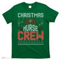 Christmas Nurse Crew Ugly Christmas Sweater RN T-Shirt thumb 0