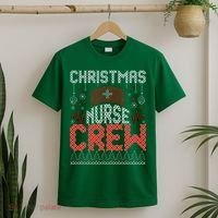 Christmas Nurse Crew Ugly Christmas Sweater RN T-Shirt thumb 2