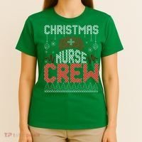 Christmas Nurse Crew Ugly Christmas Sweater RN T-Shirt thumb 4