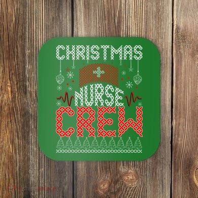 Christmas Nurse Crew Ugly Christmas Sweater RN Coaster