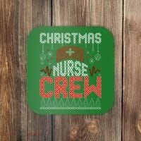 Christmas Nurse Crew Ugly Christmas Sweater RN Coaster thumb 0