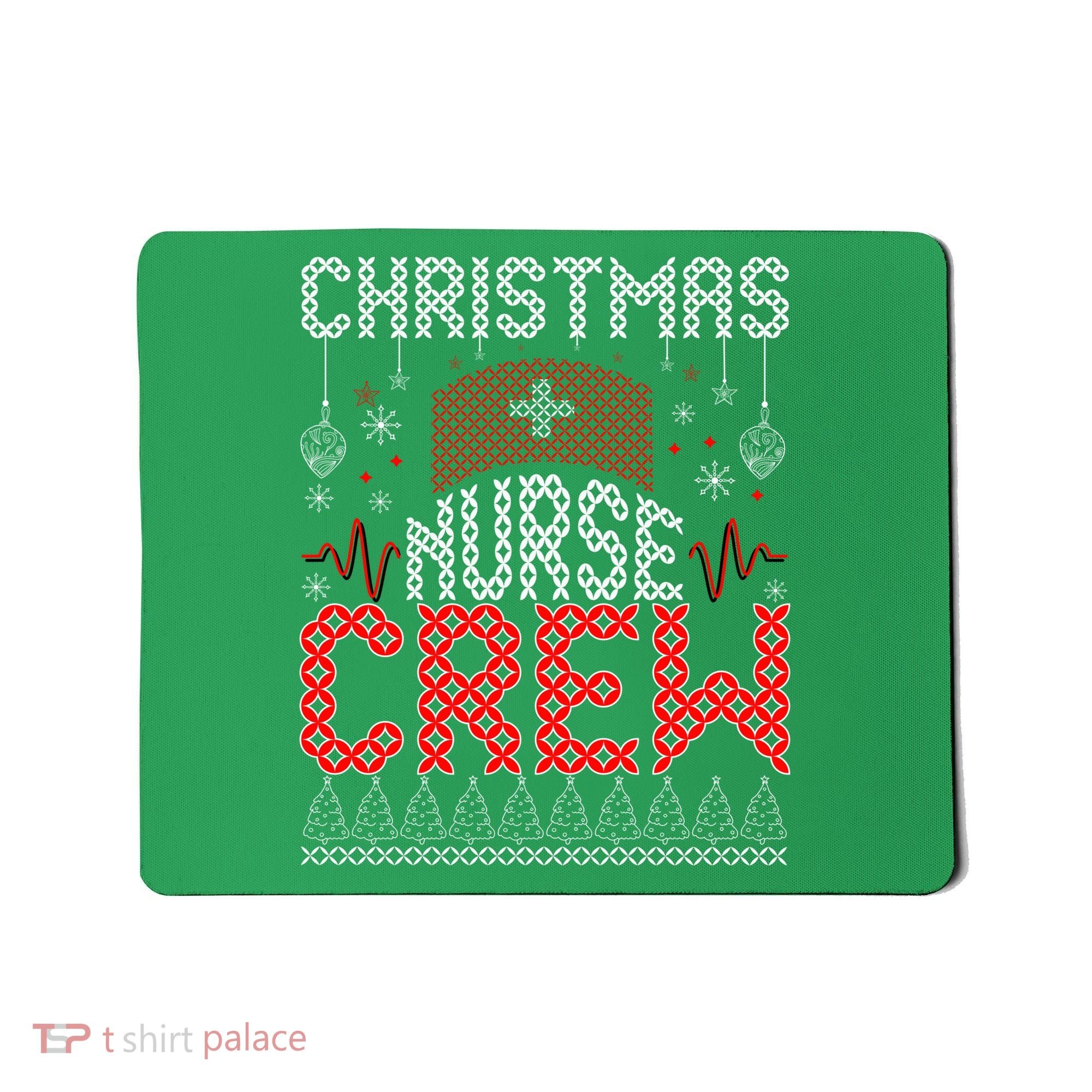 Christmas Nurse Crew Ugly Christmas Sweater RN Mousepad