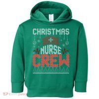 Christmas Nurse Crew Ugly Christmas Sweater RN Toddler Hoodie thumb 0
