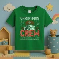 Christmas Nurse Crew Ugly Christmas Sweater RN Toddler T-Shirt thumb 3