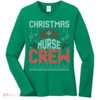 Christmas Nurse Crew Ugly Christmas Sweater RN Women's Long Sleeve Shirt thumb 0
