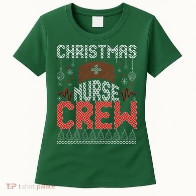 Christmas Nurse Crew Ugly Christmas Sweater RN Women's T-Shirt